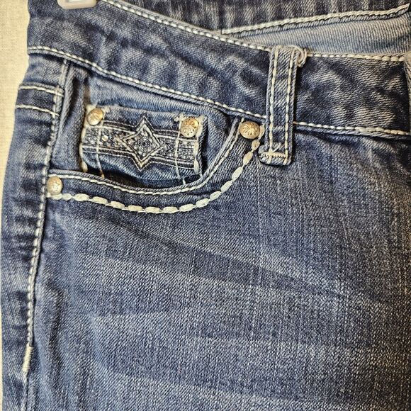 Soundgirl Juniors Size 3 Low Rise Cropped Embellished Sparkle Butt Cute Y2K - Picture 6 of 10